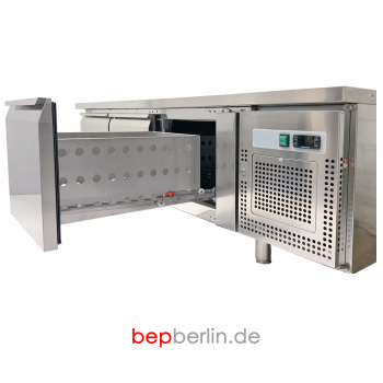1.360 x 700 x 650 mm, Unterbaukühltisch 2 Schubladen, -2 / +8 °C